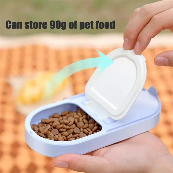 Dog Water Bottle Dispenser With Food Container