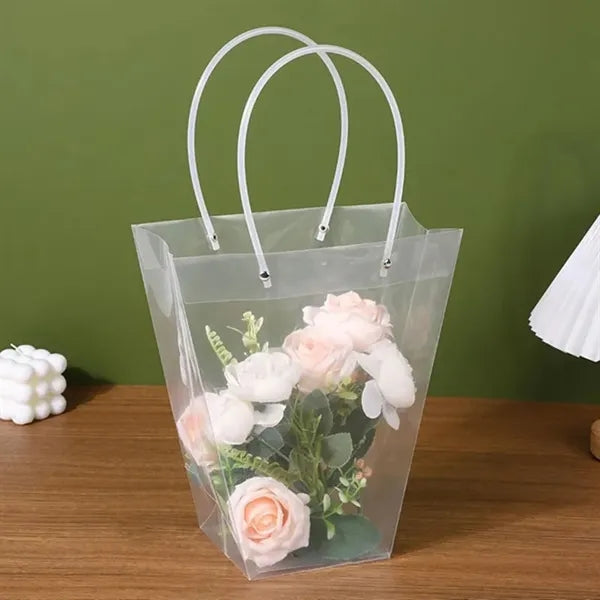 Trapezoid Clear Gift Tote with Handle