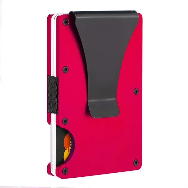 Rfid Aluminum Card Wallet with Cash Clip