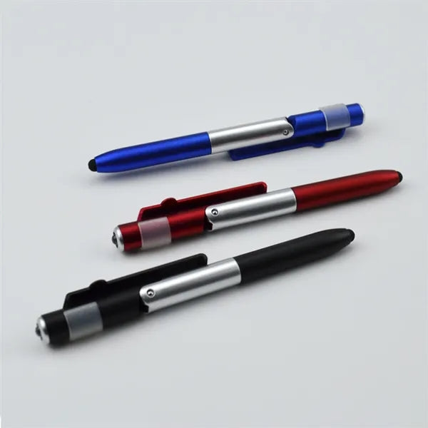 4-in-1 Phone Stand with Pen, Stylus, and LED Light