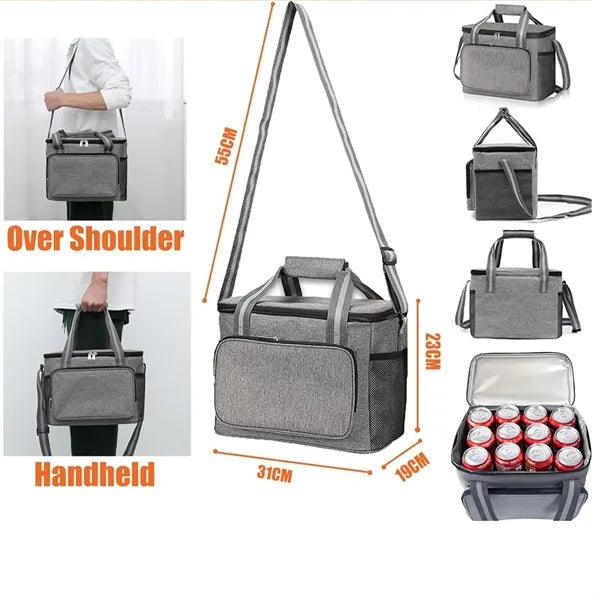 15L Insulated Cooler Lunch Tote Bag