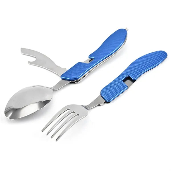 Multi-function Outdoor Foldable Fork Spoon Knife