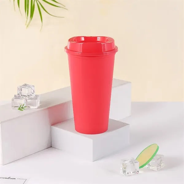 16 oz Coffee Cups with Lids Plastic Drink Tumbler