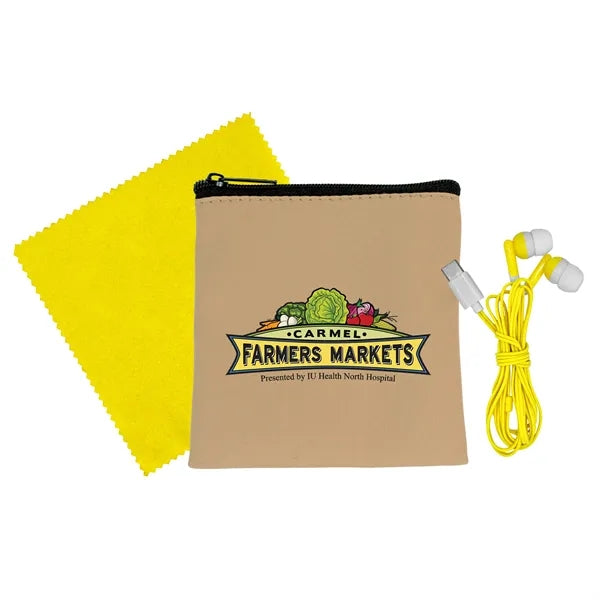 Executive Cloth & Ear Bud Set
