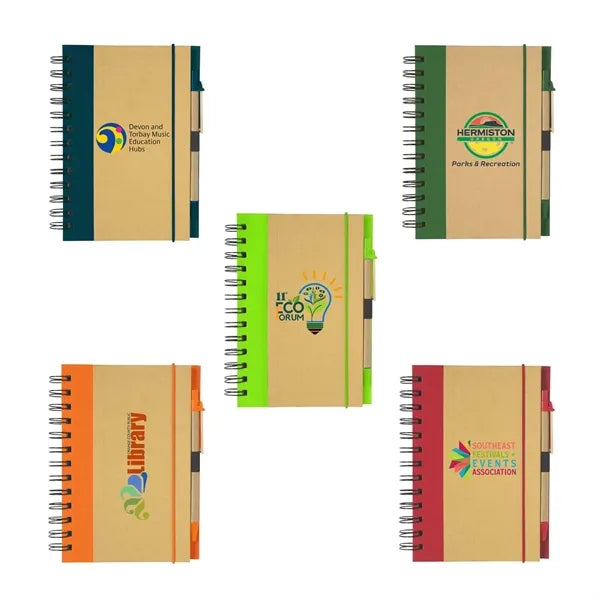 Full color Eco-Inspired Spiral Notebook & Pen