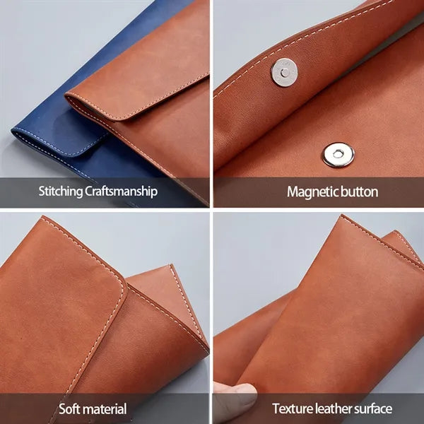 Pu Leather A4 Magnetic File Folder