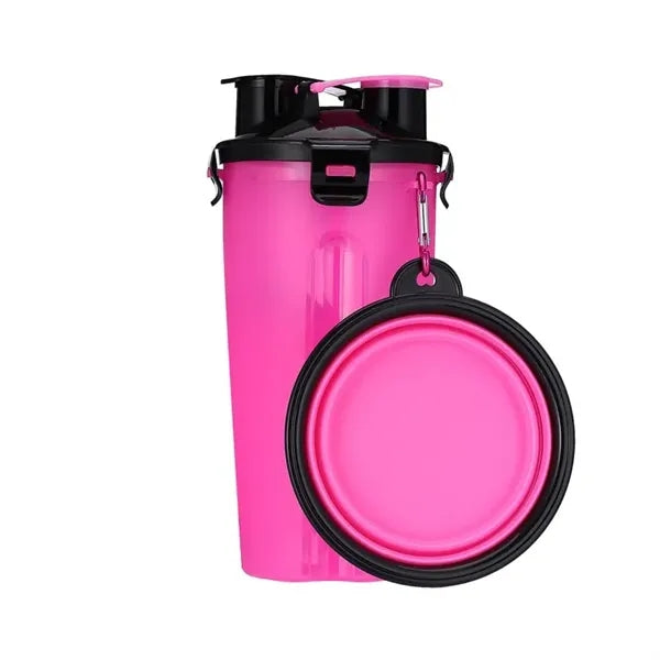 Outdoor Pet Food Water Cup Set With Bowl