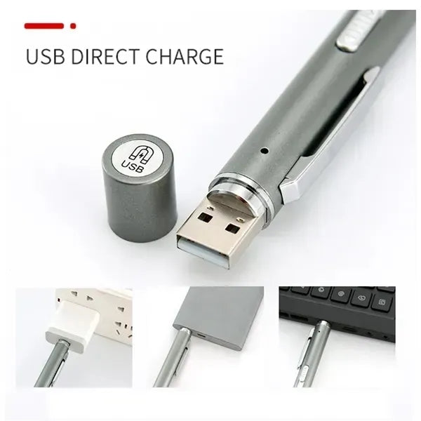 3in1 USB Rechargeable Mini LED Flashlight Pen