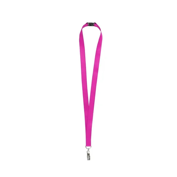 3/4'' Full Color Lanyard w/ Bulldog Clip & Breakaway