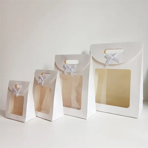 Kraft Paper Bags with Window - 4.7x2.4x6.3"