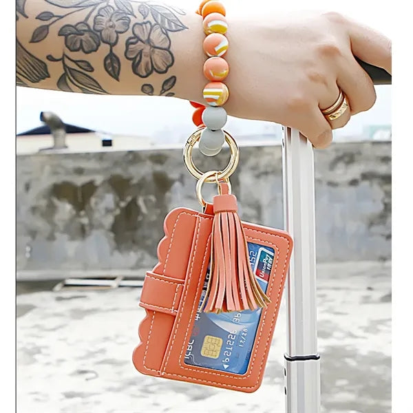 Silicone Bead Credit Card Holder