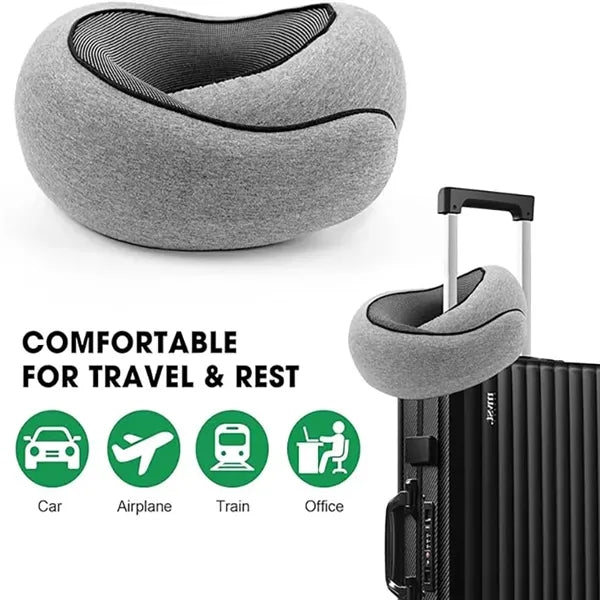 100% Pure Memory Foam Upgraded Travel Airplane Neck Pillow
