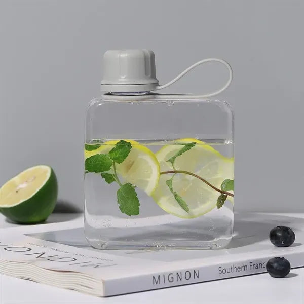 Clear Flat Sports Water Bottle