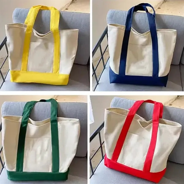 Canvas Boat Tote Bags With Front Pocket