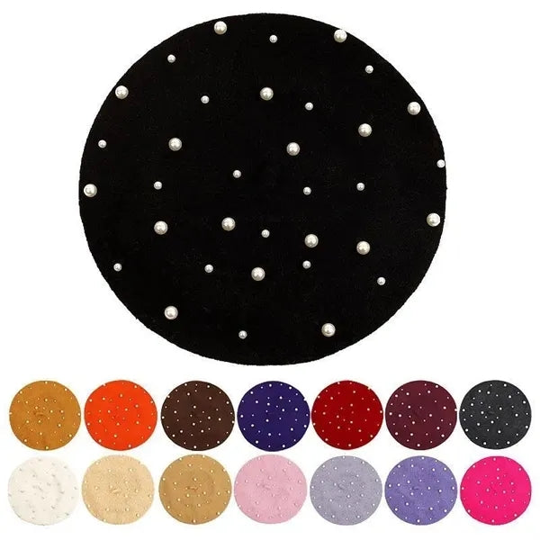Beauty Pearl Beret Hat