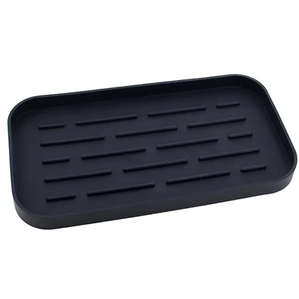 Kitchen Sink Organizer Silicone Sponge Holder Storage Tray