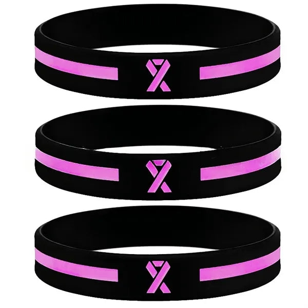 Silicone Breast Cancer Awareness Wristbands