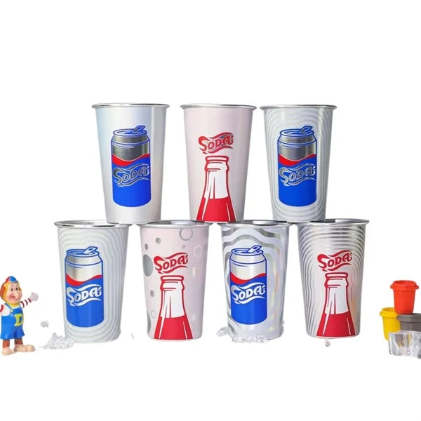 Color-Changing Aluminum Cup Soda Beer Monochrome
