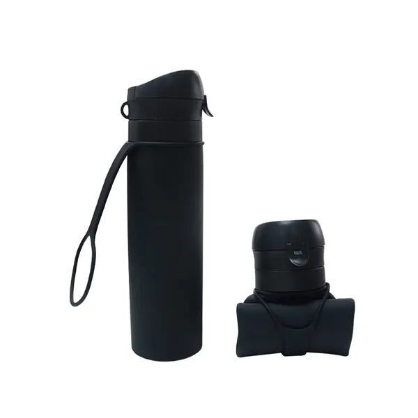 Outdoor Cycling Water Bottle Silicone Folding Cup Logo .