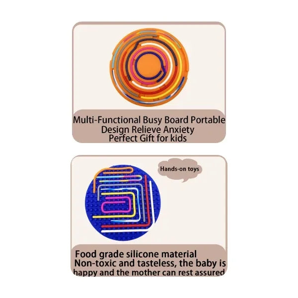 Stress Relieving Toy Silicone Sensory Activity Board