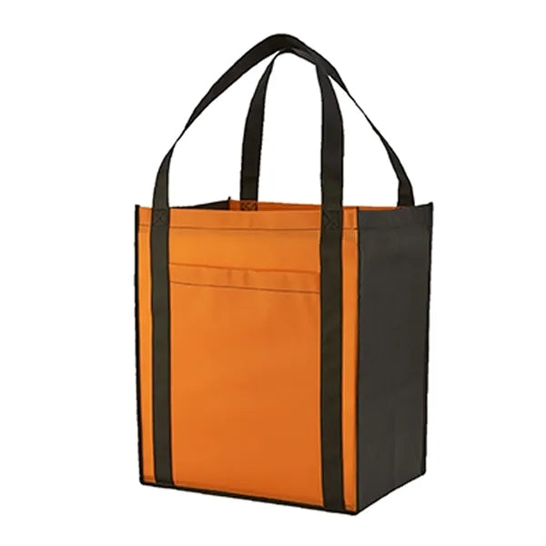 Non-Woven Grocery Tote Bag With Front Pocket