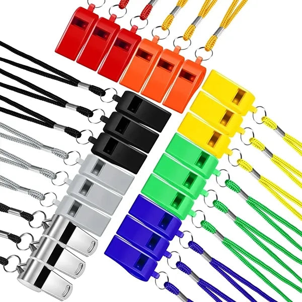 Colorful Emergency Whistle with Lanyard