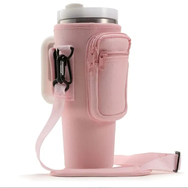 Water Bottle Carrier Bag with Phone Pocket For Cup