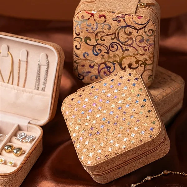 Premium Cork Jewelry Storage Box