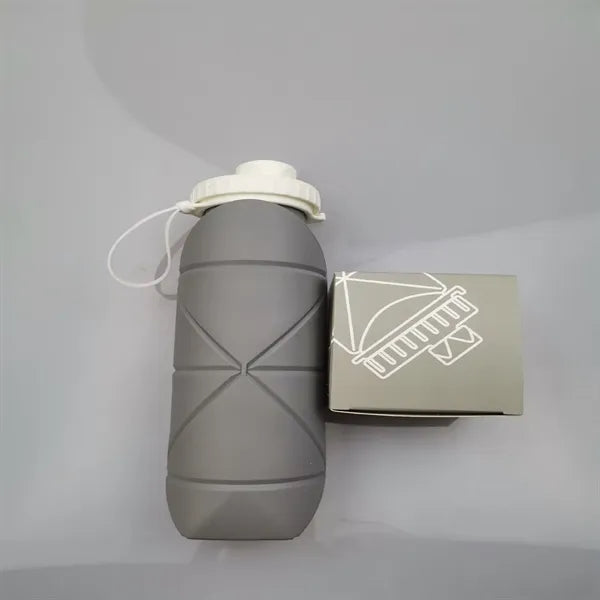 21oz Collapsible Water Silicone Bottle for Travel Sports