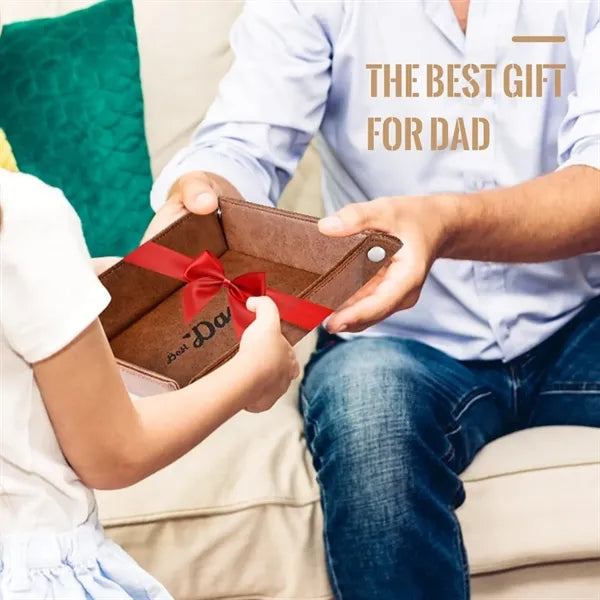 PU Leather Storage Tray Best Father Gift