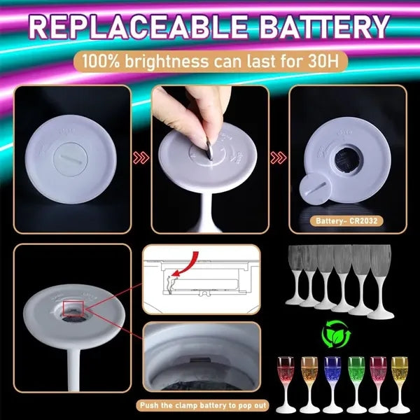 LED Champagne Flutes Cup