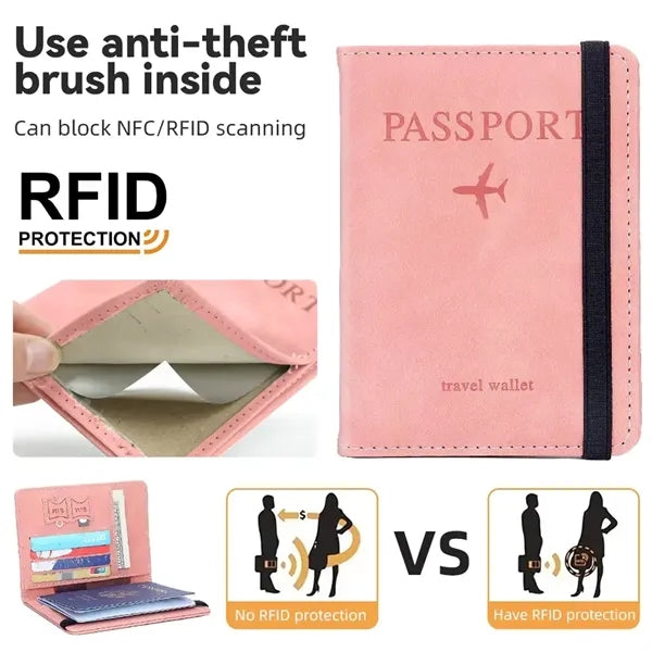 PU Leather Passport Holder Set