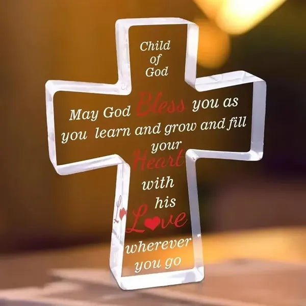 Acrylic Christian Standing Cross