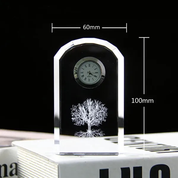 Optical Crystal Bevelled Arch Clock