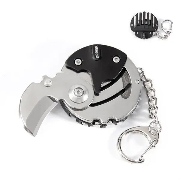 Coin-shape Folding Keychain Knife