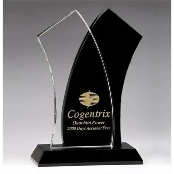 Tuxedo Wave Crystal Award