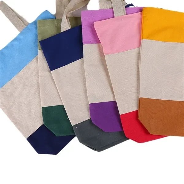 Three Color Canvas Shopping Bag
