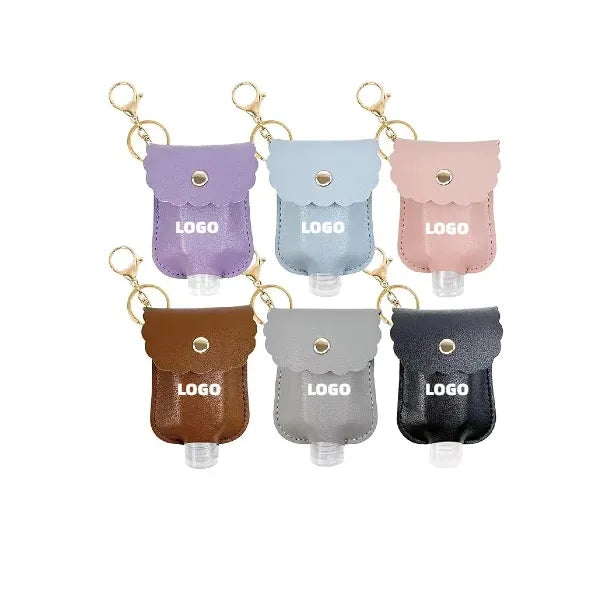 Plastic Bottle with Leather Keychain Holder