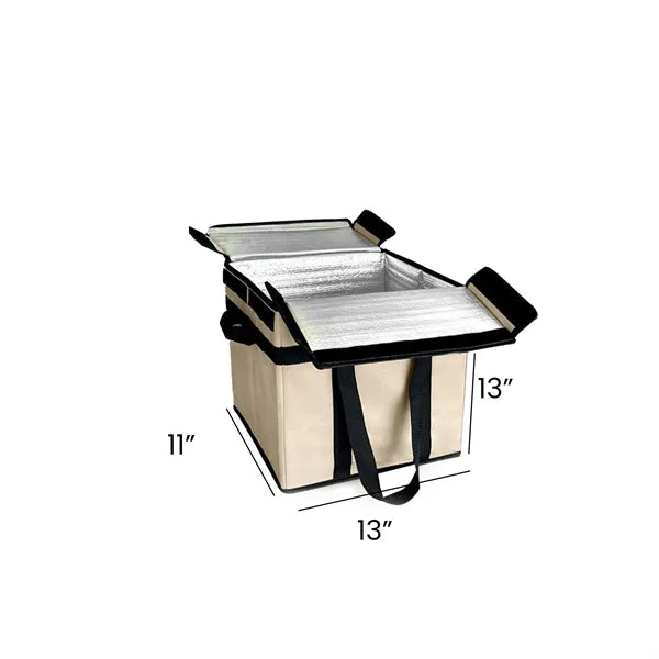 Collapsible Reuseable Insulated Grocery Bags 13"x13"11"