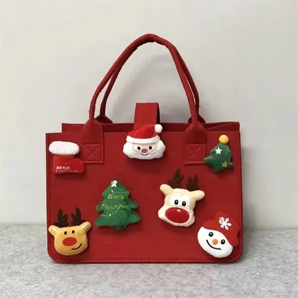 11.8 x 7.8'' Large Christmas Gift Treat Felt Tote Bags