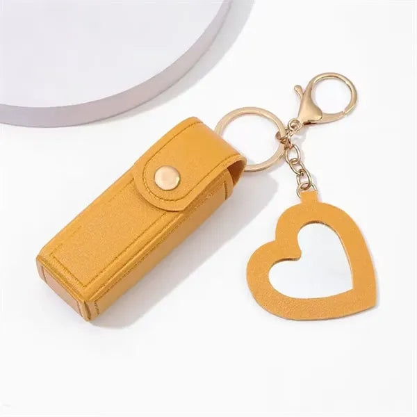 PU Lipstick Keychain Bag