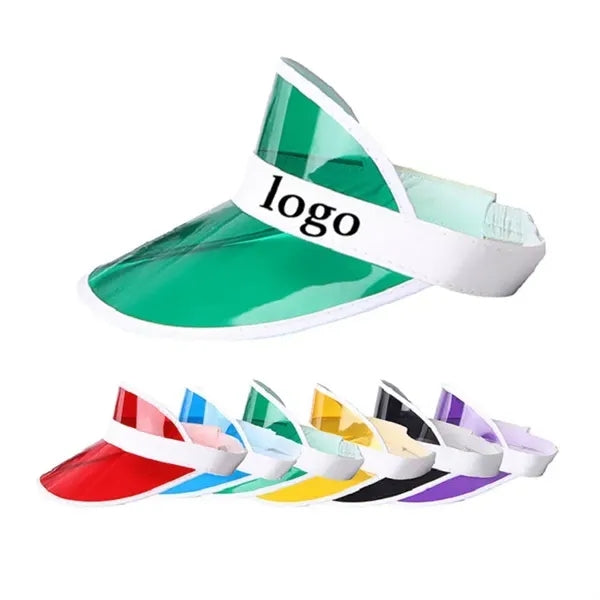 Unisex Clear PVC Plastic Sun Visor UV Protection Cap