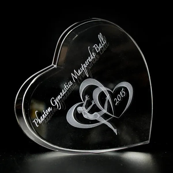 Crystal Heart Paperweight
