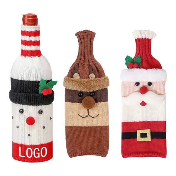Christmas Knit Decoration Wine Bottle Holder