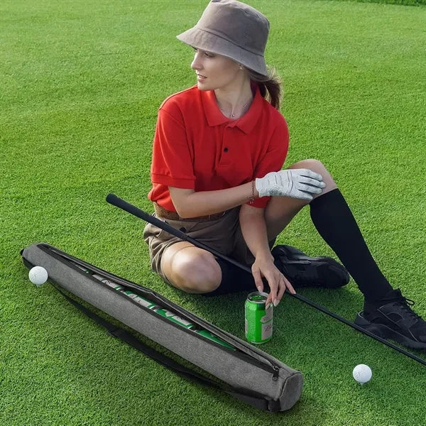 Insulated Golf Beer Beverage Cylinder Cooler Sling Bag