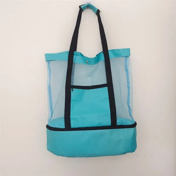Double Layer Mesh Insulated Cooler/Beach Tote Bag