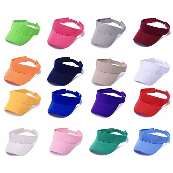 Solid Color Cotton Sun Protection Visor Caps
