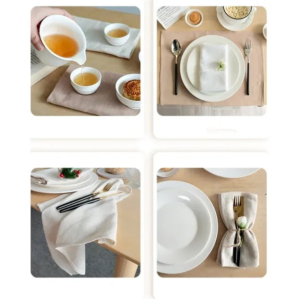 Square Hotel Napkin Cloth Plain Tea Towels