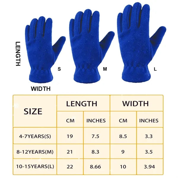 Kids Polar Fleece Warm Gloves
