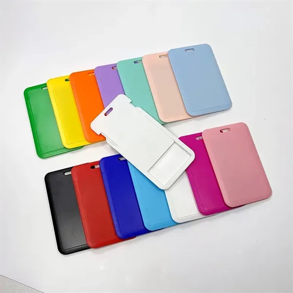 Sliding ID Badge Holder, Card Protector, Hard Plastic Cover